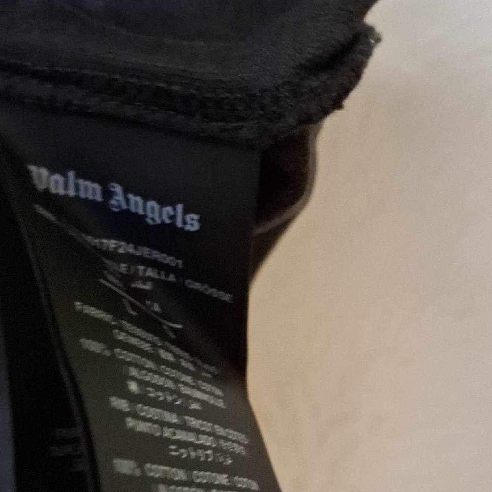 Palm Angels Black Tee with Gray Logo - Picture 4 of 6